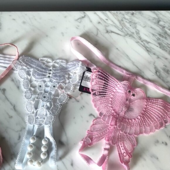 Butterfly and Pearl Necklace G-Strings and Thongs - Picture 9 of 10